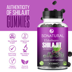 SoNatural Elderberry Shilajit Gummies