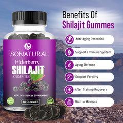 SoNatural Elderberry Shilajit Gummies