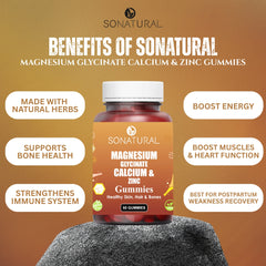 SoNatural Magnesium Glycinate Calcium & Zinc Gummies