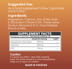SoNatural Magnesium Glycinate Calcium & Zinc Gummies